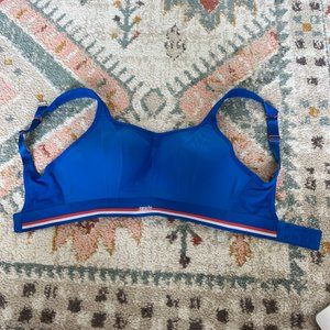 Panache Non Wired Racerback High Impact Sports Bra Blue Size 28F /28G